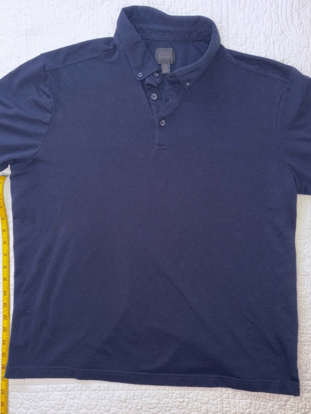 14th & Union Navy Button-Down Collar Polo
